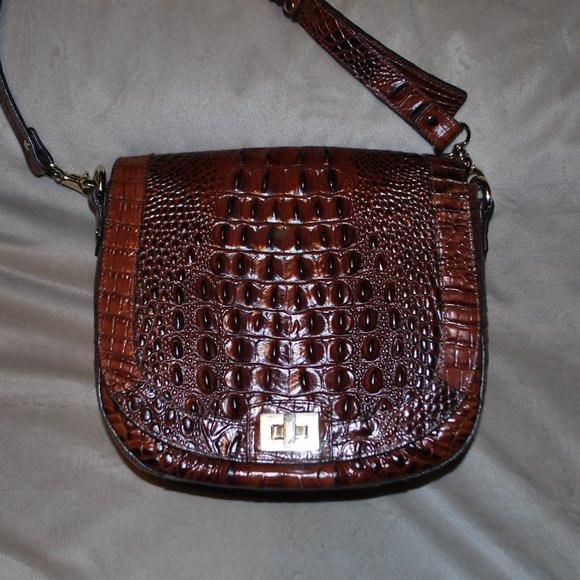 Brahmin Pecan Large Saddle Bag - Picture 1 of 11